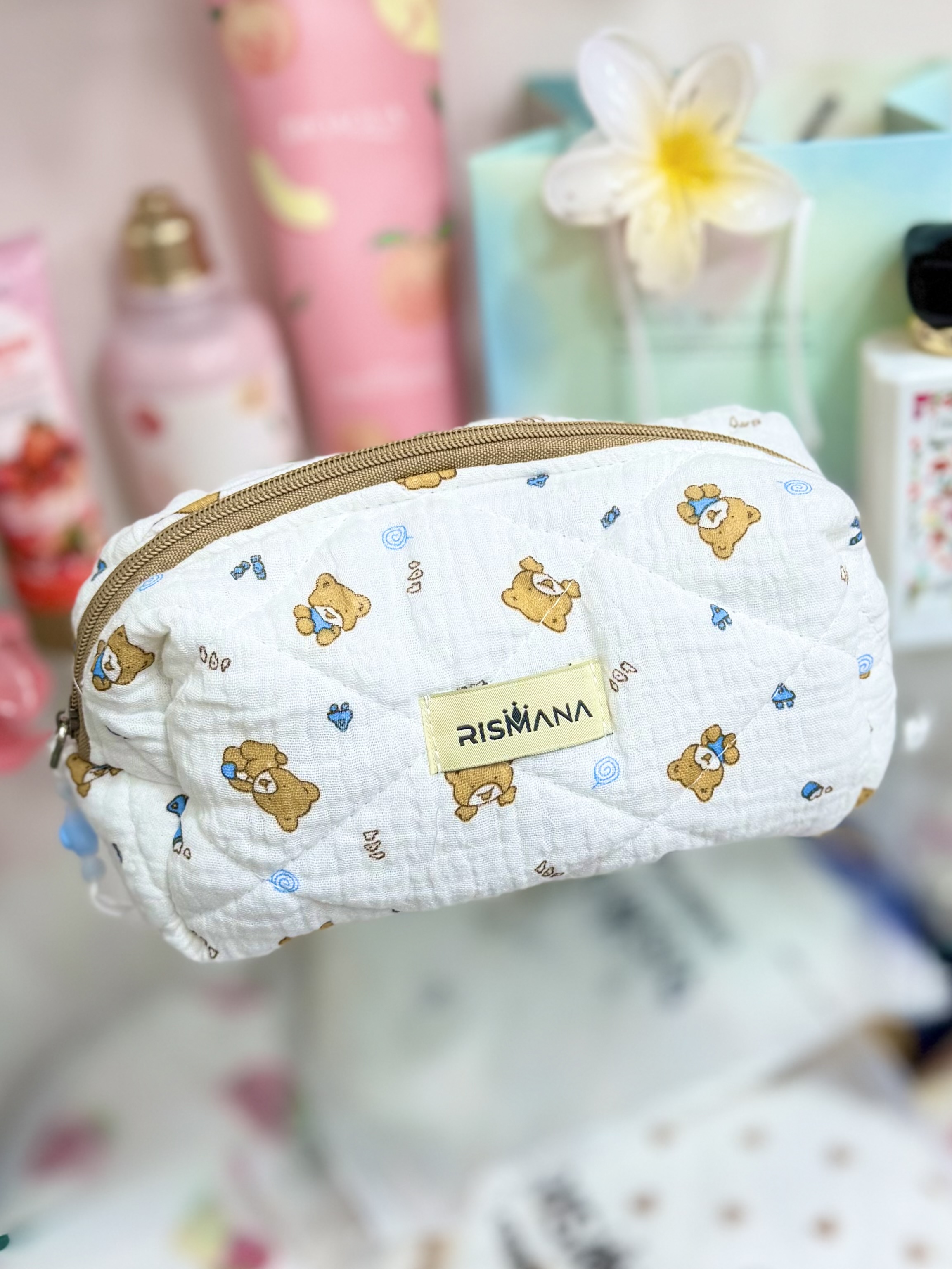 میکاپ بگ پینترستی ریسمانا ( کیف ارایش ) طرح تدی🐻