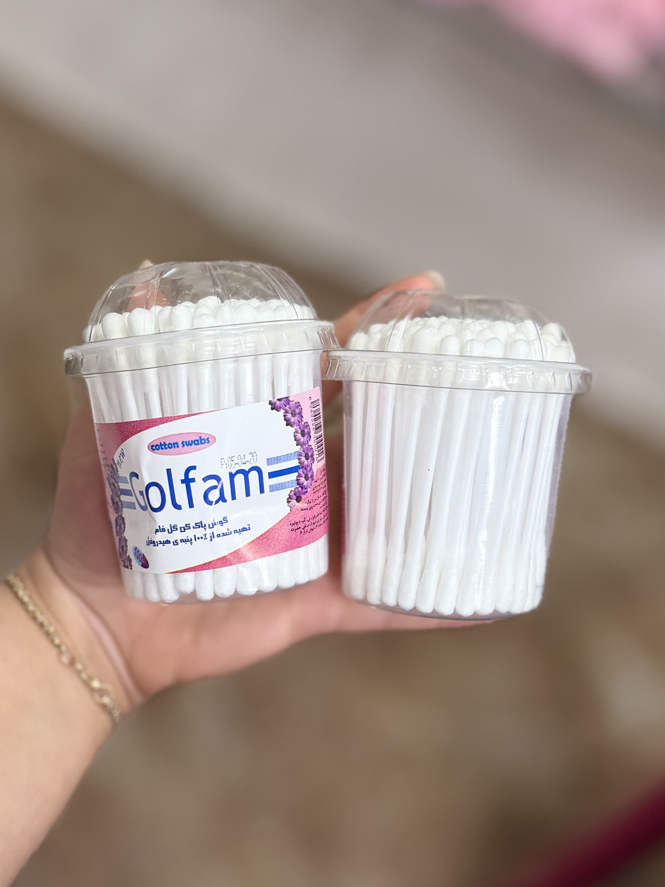 گوش پاک کن گل فام ۱۰۰ عددی